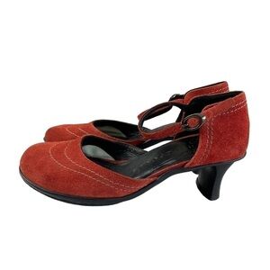 Gentle Souls Red Suede Heels